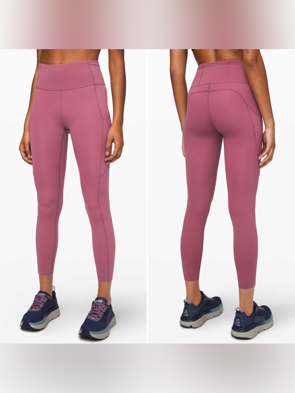 Lululemon Fast and Free Tight II 25" *Non-Reflective Nulux Leggings Pink Size 6